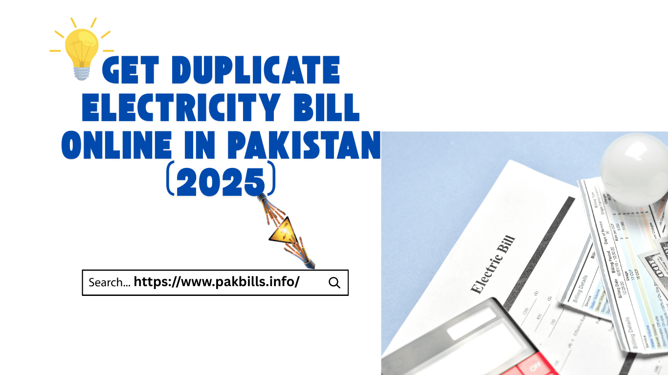 Get Duplicate Electricity Bill Online in Pakistan (2025)