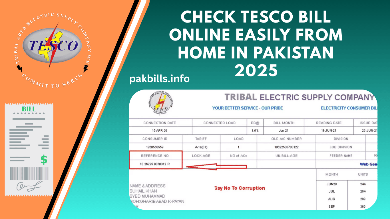 Check TESCO Bill Online Easily from Home in Pakistan 2025