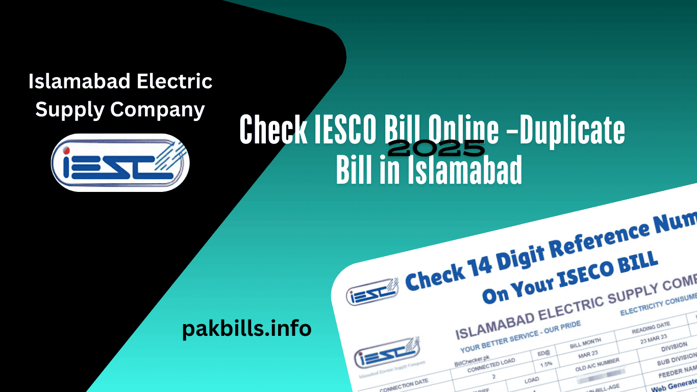 Check IESCO Bill Online –Duplicate Bill in Islamabad 2025